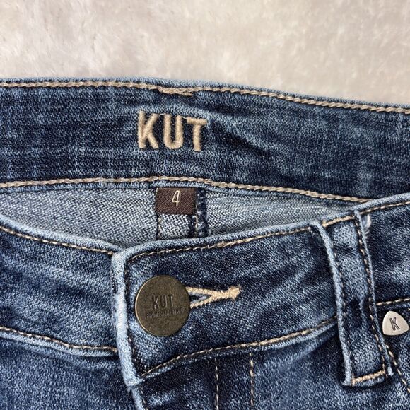 Kut From The Kloth Straight Leg Jeans Women’s Size 4 Mid rise Medium Wash - Picture 4 of 13